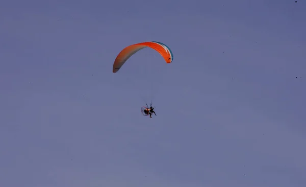 Porto Seguro Bahia Brazil Szeptember 2014 Emberek Láthatók Repülő Paramotor — Stock Fotó