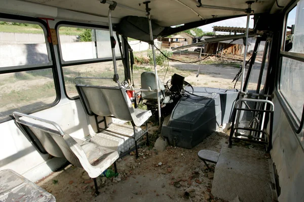 Itamaraju Bahia Brazil Maart 2011 Hardware Van Een Bus Vernietigd — Stockfoto