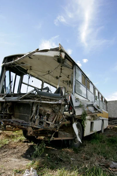 Itamaraju Bahia Brazil Maart 2011 Hardware Van Een Bus Vernietigd — Stockfoto