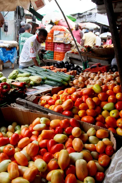 Salvador Bahia Brazil April 2013 Tomatoes Sale Sao Joaquim Fair — Stock Photo, Image