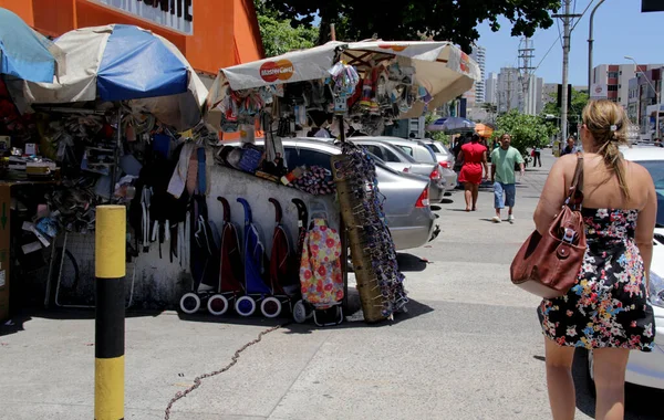 Salvador Bahia Brazil Листопада 2012 Вуличний Торговець Можна Побачити Районі — стокове фото