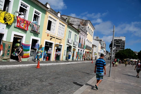 Salvador Bahia Brazilština Května 2015 Fasáda Starých Domů Praca Historickém — Stock fotografie