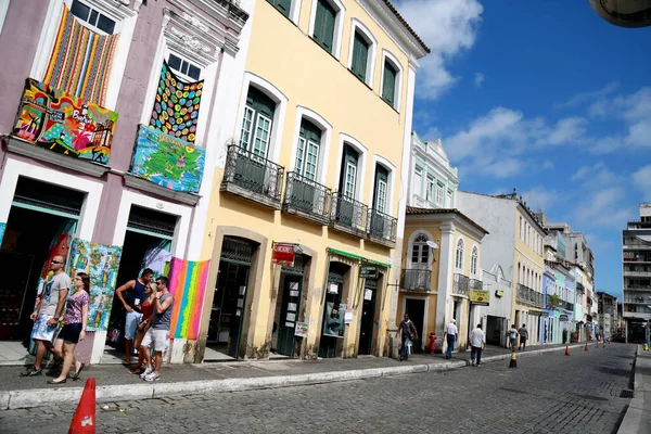 Salvador Bahia Brasile Maggio 2015 Facciata Vecchie Case Praca Nel — Foto Stock