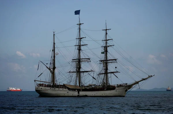 Salvador Bahia Brazil October 2014 Sailing Ship Seen Stopped Waters — Stock Photo, Image