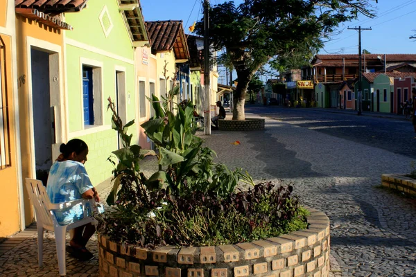 Prado Bahia Brasilien September 2008 Bunte Häuser Stehen Auf Der — Stockfoto