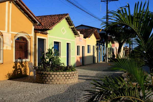 Prado Bahia Brasil Septiembre 2008 Coloridas Casas Ven Calle Ciudad — Foto de Stock