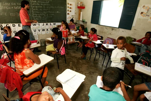 Itabela Bahia Brazil Sseptember 2009 Students Teacher Rural Area City — стоковое фото