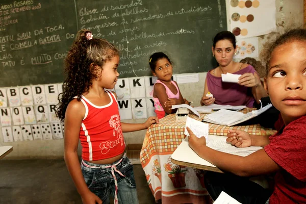 Itabela Bahia Brazil September 2009 Students Teacher Rural Area City — Stock Photo, Image