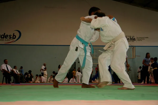 Eunapolis Bahia Brazil Mei 2009 Atlet Judo Terlihat Selama Kejuaraan — Stok Foto