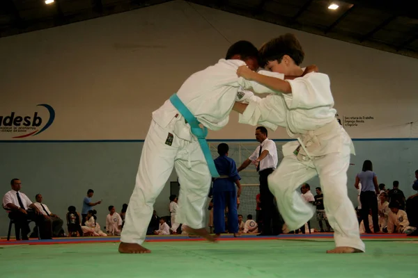 Eunapolis Bahia Brasilien Mai 2009 Judo Athleten Werden Während Einer — Stockfoto