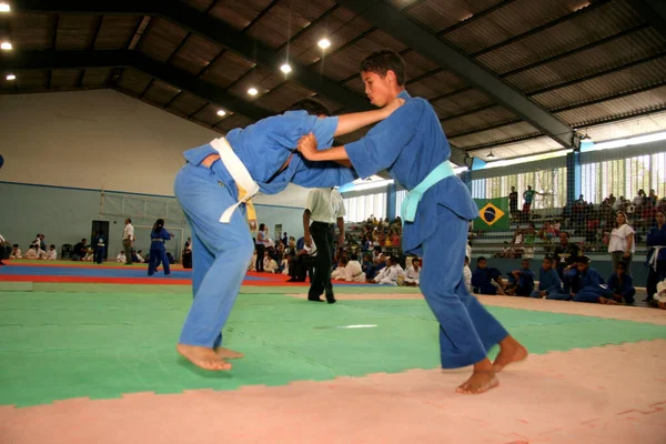 Eunapolis Bahia Brazil Mei 2009 Atlet Judo Terlihat Selama Kejuaraan — Stok Foto