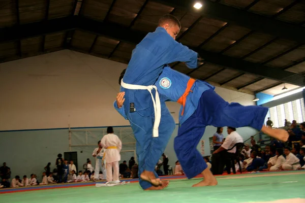 Eunapolis Bahia Brazil Mei 2009 Atlet Judo Terlihat Selama Kejuaraan — Stok Foto