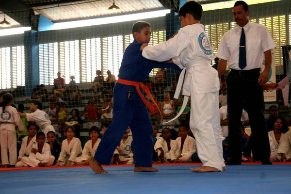 Eunapolis Bahia Brazil Mei 2009 Atlet Judo Terlihat Selama Kejuaraan — Stok Foto