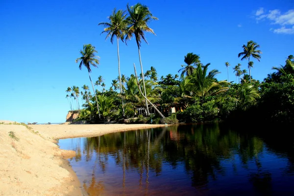 Prado Bahia Brazil Januari 2009 Monding Van Rivier Cahy Stad — Stockfoto