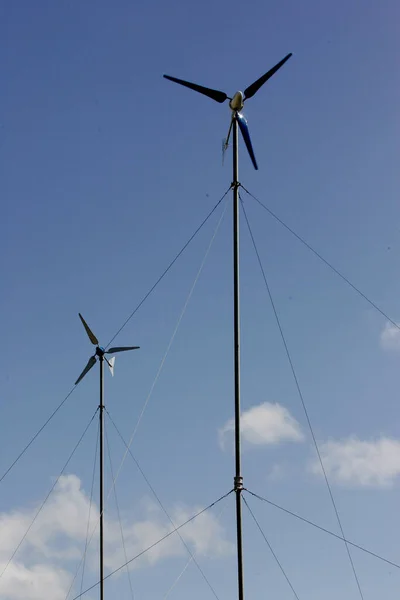 Nova Vicosa Bahia Brazil Setembro 2009 Mała Turbina Wiatrowa Wykorzystywana — Zdjęcie stockowe