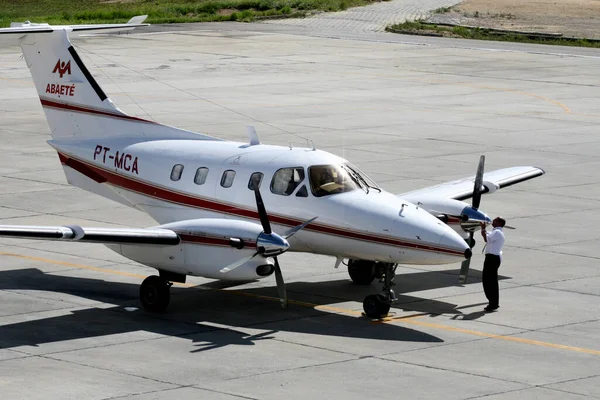 Porto Seguro Bahia Brezilya Nisan 2008 Embraer Emb 121A1 Xingu — Stok fotoğraf