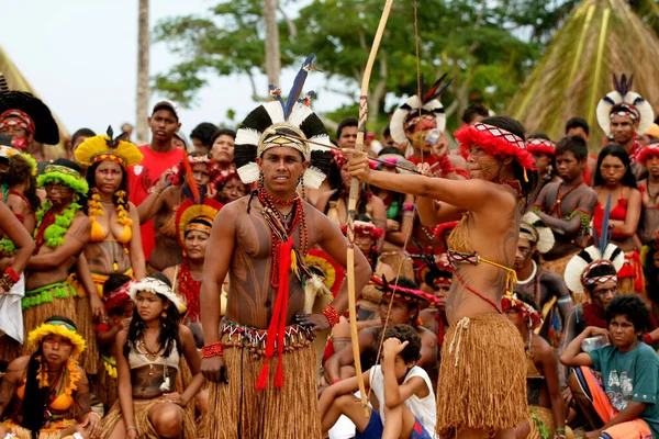 Santa Cruz Cabralia Bahia Brésil Avril 2009 Les Indiens Ethnie — Photo