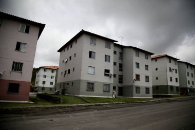 İskan programının yerleşim kompleksi benim evim, Mata de Sao Joao şehrindeki hayatım (mata de sao joao, bahia / brrazil - Ekim 1, 2020)