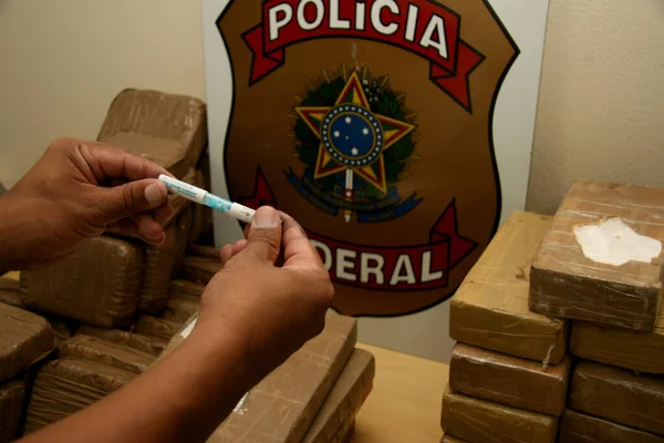 Porto Seguro Bahia Brasil Mayo 2008 Incautación Cocaína Por Policía —  Fotos de Stock