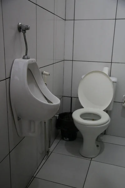 Salvador Bahia Brazil Oktober 2020 Toilet Urinoir Zijn Zien Een — Stockfoto