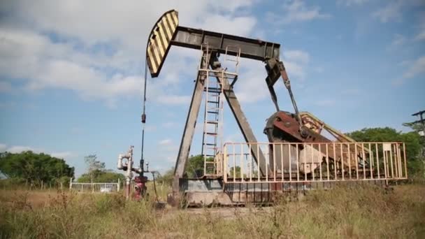 Mata Sao Joao Bahia Brasilien Oktober 2020 Ölfördermaschine Einsatzgebiet Von — Stockvideo