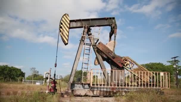 Mata Sao Joao Bahia Brazil Oktober 2020 Olieverkenningsmachine Zien Petrobras — Stockvideo