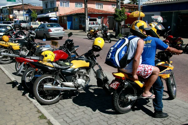 Porto Seguro Bahia Brésil Juillet 2008 Stationnement Moto Dans Ville — Photo