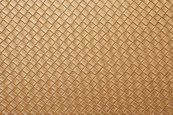 Zlatá Kůže Textura Pohovce Nebo Hnědé Tkaniny Prázdné Dřevěné Stěny — Stock fotografie