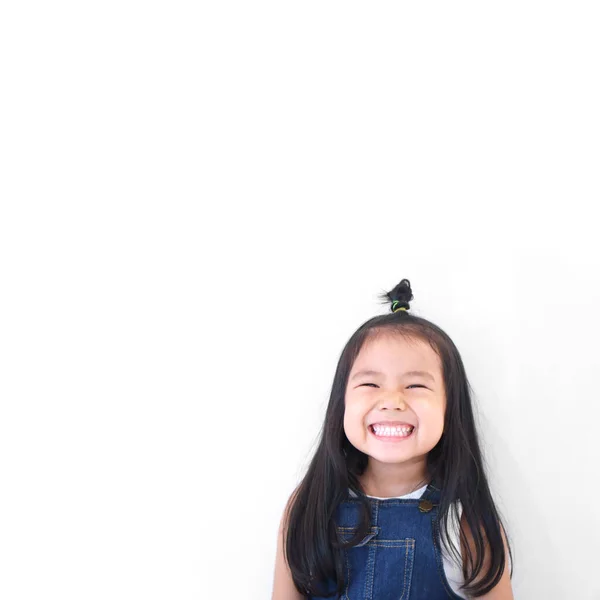 Niños Asiáticos Linda Niña Estudiante Kindergarten Sonrisa Feliz Dientes Blancos —  Fotos de Stock
