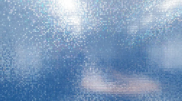 abstract colorful light of mosaic and bokeh on glass door or window at blur on secrets meeting room or science lab and medical for art wallpaper and texture or party background on blue tone