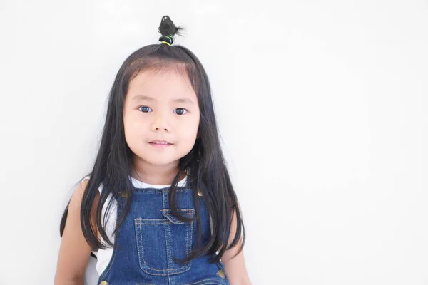 Asiatico Bambini Carino Capretto Ragazza Scuola Materna Studente Felice Sorriso — Foto Stock