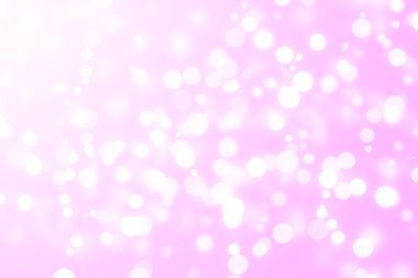 Soyut beyaz bokeh ya da kar ve baloncuk pembe ve beyaz arka planda kışın Noel için ya da sevgililer gününde aşk için