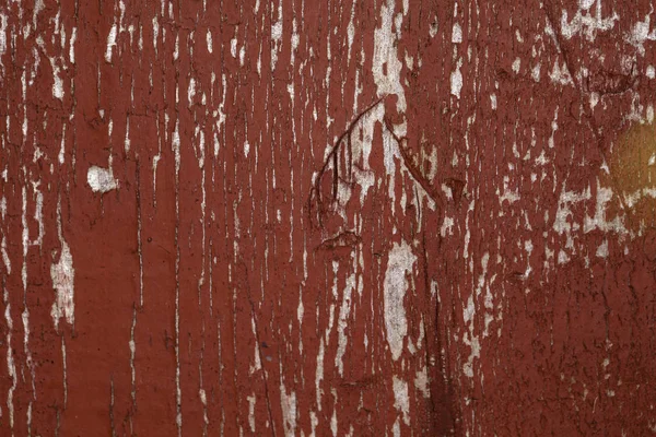 Rode houten achtergrond, gebroken verf — Stockfoto