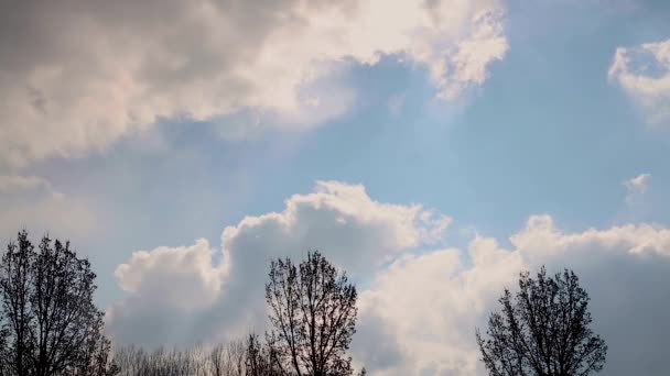 Movimento Nuvole Sopra Cielo Blu — Video Stock