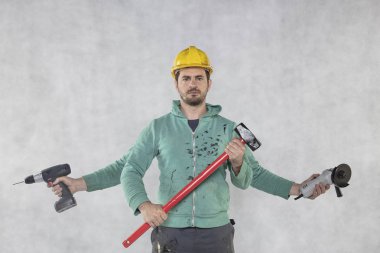 handyman atanan görevler için hazır, ön görünüm