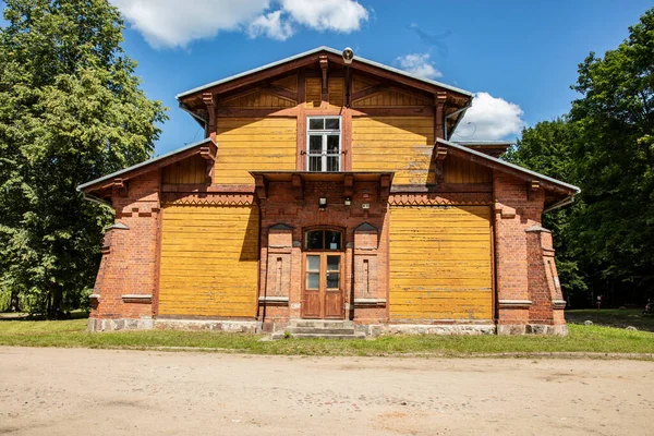 Bialowieza Polen Juli 2020 Alte Gebäude Bialowieza Erbaut Während Der — Stockfoto