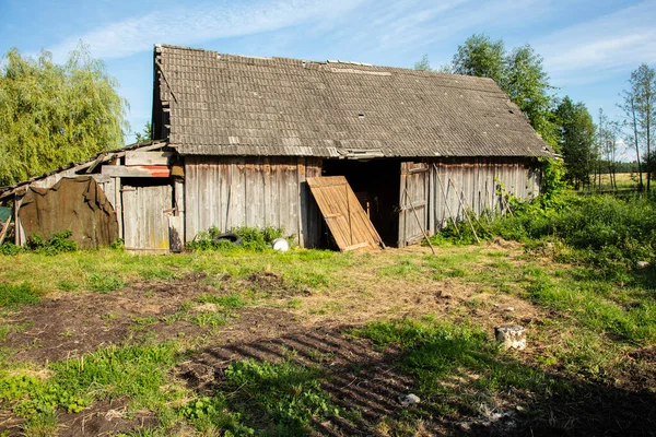 Стара Фермерська Будівля Десь Фермі — стокове фото