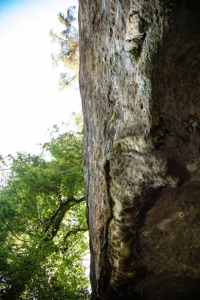Huel Lee Una Cueva Hecha Por Hombre Luxemburgo Bosque Los — Foto de Stock
