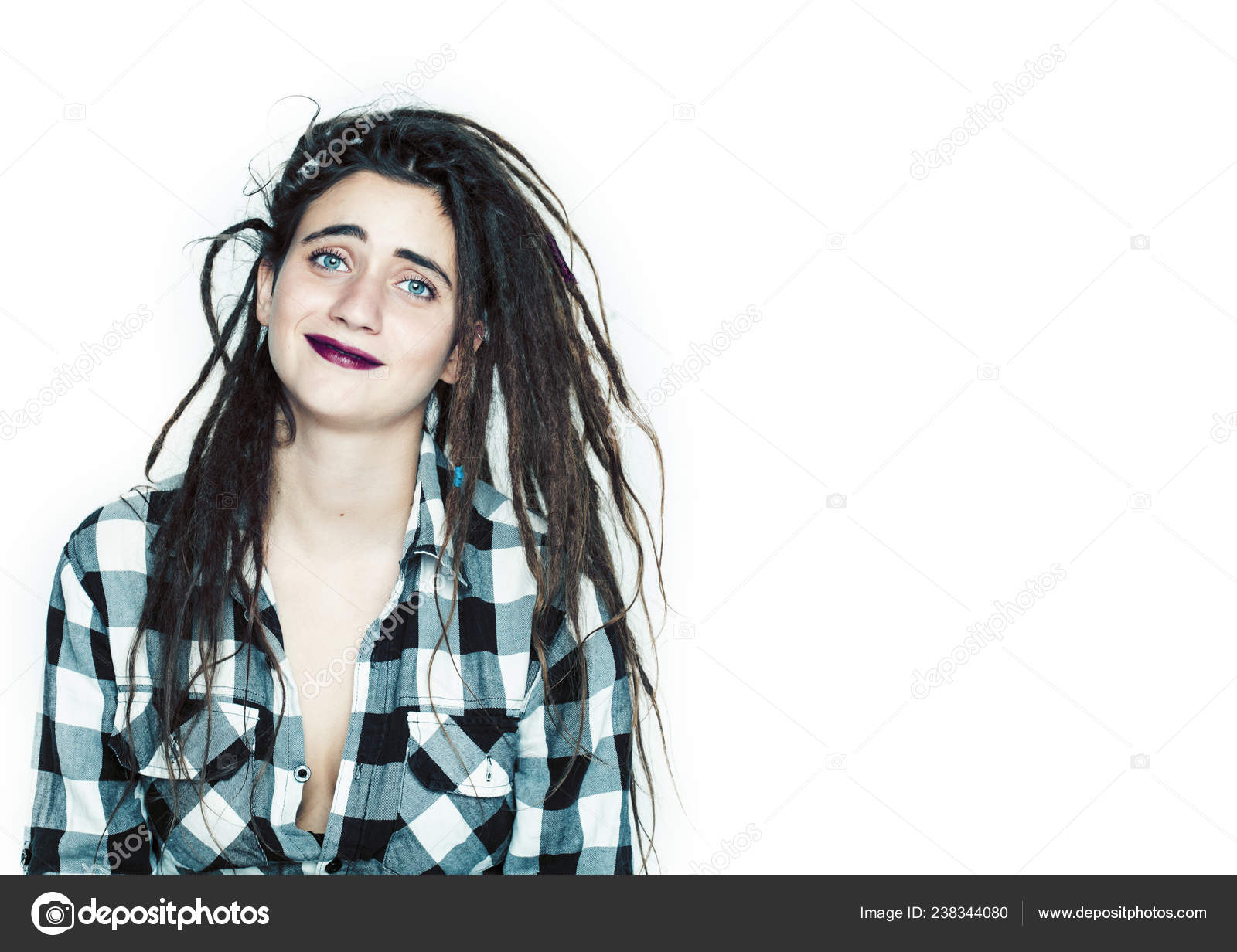 Real Caucasian Woman With Dreadlocks Hairstyle Funny