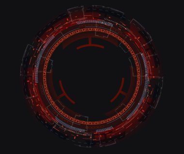 Circular element to the HUD interface.Vector template. clipart svg vector 
