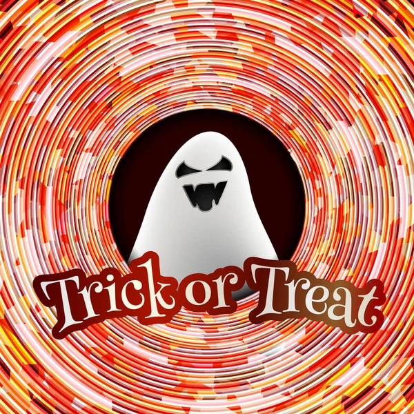 Quadratisches Banner Mit Halloween Slogan Trick Oder Treatment Vektor Illustration — Stockvektor