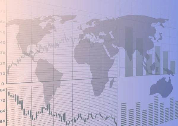 Finanzielle Hintergründe Mit Aktiencharts Vektor Illustration — Stockvektor