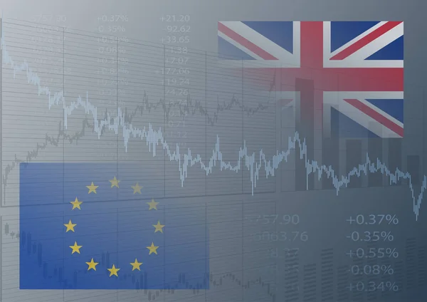 Μεγάλη Βρετανία Και Ευρωπαϊκό Union Brexit Και Οικονομική Κρίση — Διανυσματικό Αρχείο
