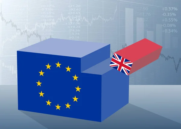 イギリスとヨーロッパの Union Brexit 概念の分割 — ストックベクタ