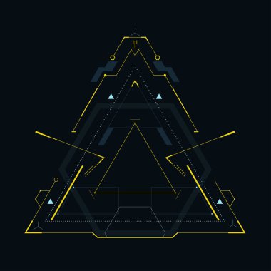 hud arayüzü için fütüristik üçgen.