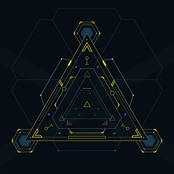 Triangle futuriste pour l'interface hud . — Image vectorielle