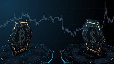Bitcoin ve dolar döviz kavramı