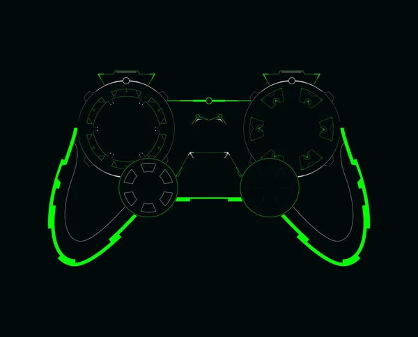 Video oyunları için fütüristik joystick sembolü. — Stok Vektör