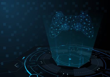 Fütüristik video oyunu denetleyicisi.