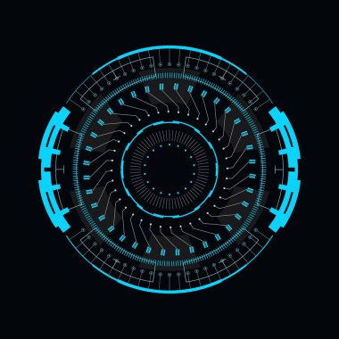 HUD arayüzü için fütüristik yuvarlak eleman.